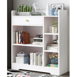 Tủ sách gỗ có ngăn kéo nhỏ gọn đẹp mắt cho học sinh KGĐ102