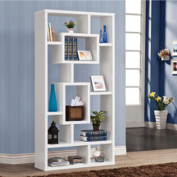 Giá sách đứng rộng 80cm trang trí bằng gỗ đẹp KGĐ108