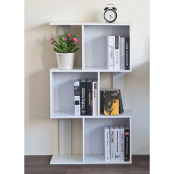 Giá kệ sách gỗ ô vuông dích dắc 3 tầng trang trí giá rẻ cho học sinh KGĐ110