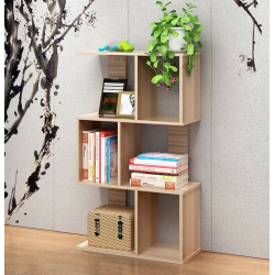 Giá kệ sách trang trí hình dích dắc 3 tầng bằng gỗ giá rẻ KGĐ113