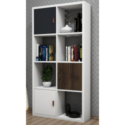 Tủ kệ gỗ để sách 4 tầng 8 ô vuông rộng cho học sinh sinh viên KGĐ119