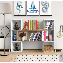 Giá kệ sách gỗ công nghiệp để sàn hình chữ H cho bé KGĐ127