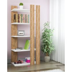 Kệ sách gỗ 5 tầng trang trí cho phòng khách tiện dụng KGĐ129