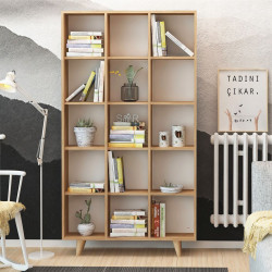 Giá kệ đứng chân gỗ rộng 100cm đựng sách tài liệu KGĐ134