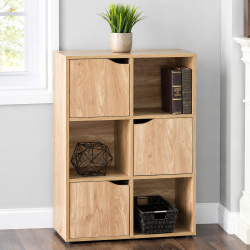 Tủ sách gỗ 6 ngăn rộng 60cm để đồ nhỏ gọn KGĐ135