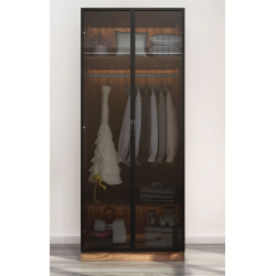 Tủ quần áo gỗ cánh kính cường lực khung nhôm đẹp cao cấp TAO24