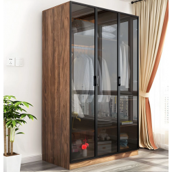 Tủ quần áo 3 cánh kính cường lực khung nhôm đẹp hiện đại TAO28