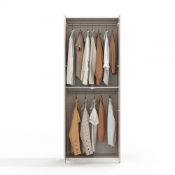 Tủ quần áo gỗ công nghiệp 2 cánh mở nhỏ gọn TQA29