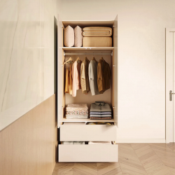 Tủ quần áo gỗ 2 cánh mở nhỏ gọn giá rẻ TAO30