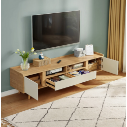 Tủ kệ tivi phòng khách bằng gỗ thông minh nhiều ngăn TKTV03