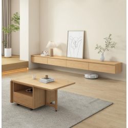 Kệ tivi treo tường phòng khách gỗ công nghiệp 4 ngăn kéo hiện đại TKTV07