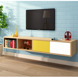 Kệ tivi phòng khách treo tường có cánh mở đơn giản hiện đại TKTV13