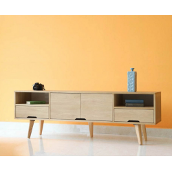 Kệ tivi nhiều ngăn có chân gỗ để sàn tiện dụng TKTV15