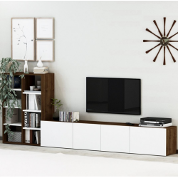 Tủ kệ tivi gỗ công nghiệp có kệ trang trí nhiều ngăn hiện đại TKTV16