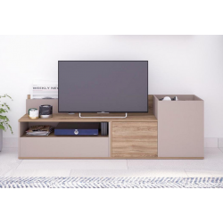 Tủ kệ tivi gỗ đẹp cho phòng khách có ngăn kéo cánh mở để đồ tiện dụng TKTV34