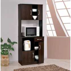 Tủ bếp gỗ để lò vi sóng và nồi cơm điện đẹp hiện đại TUBEP12