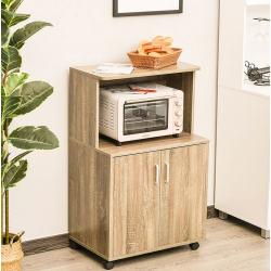 Tủ kệ gỗ cánh mở để lò vi sóng nhà bếp di động đẹp nhỏ gọn TUBEP15