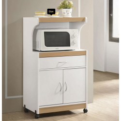 Tủ kệ gỗ nhà bếp để lò vi sóng có bánh xe di chuyển đẹp tiện dụng TUBEP18