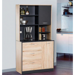 Tủ kệ để đồ nhà bếp bằng gỗ nhiều ngăn thiết kế hiện đại đẹp TUBEP25