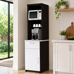 Tủ kệ gỗ để nồi cơm điện lò vi sóng bếp ăn nhỏ gọn tiện dụng TUBEP32