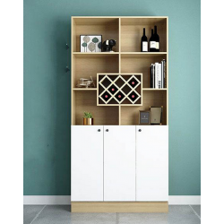 Tủ kệ trưng bày ô rượu đẹp phòng khách bằng gỗ công nghiệp KR10