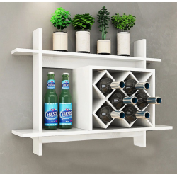 Kệ rượu gỗ treo tường trang trí phòng khách giá rẻ KR15