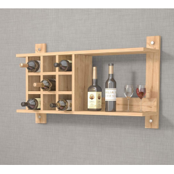 Kệ rượu gỗ treo tường trang trí cho phòng khách đẹp giá rẻ KR18