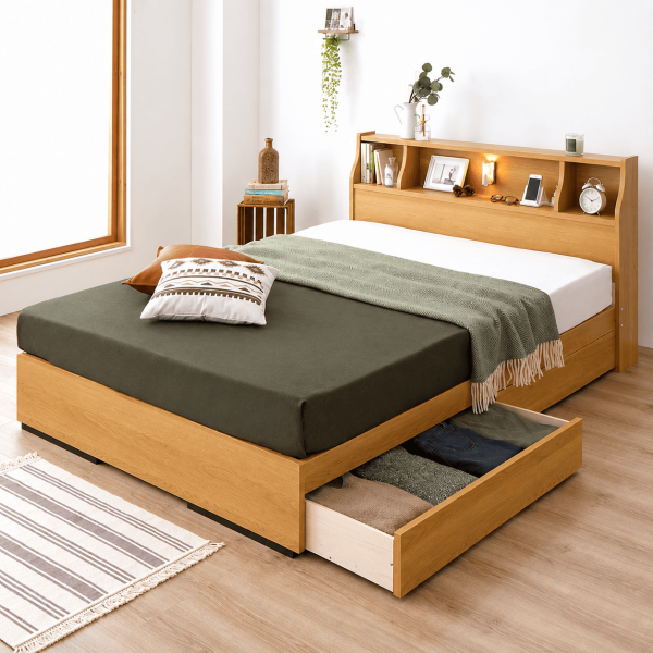 Giường ngủ gỗ MDF GCN22 có ngăn kéo hiện đại