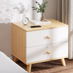 Tủ kệ đầu giường có chân gỗ 2 ngăn kéo hiện đại TAP10