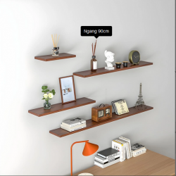 Giá kệ gỗ treo tường trang trí dày 1.7cm đẹp KGT01