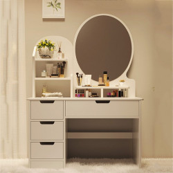Bàn trang điểm gỗ công nghiệp BTĐ201 – Bàn phấn thông minh, hiện đại, mẫu gỗ đẹp 80×40×150cm