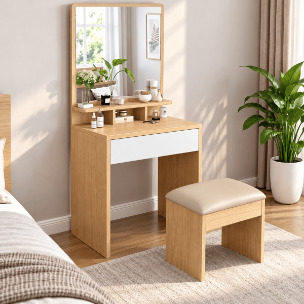 Bộ bàn phấn trang điểm nhỏ gọn hiện đại BTĐ23