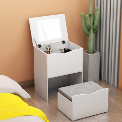 Bàn trang điểm gỗ kết hợp tủ đầu giường thông minh nhỏ gọn BTĐ29