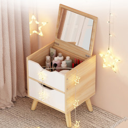Bàn trang điểm kết hợp tủ táp đầu giường gương lật đa năng BTĐ37