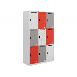 Tủ sắt locker khoá số TU983-3KS The One 9 khoang cánh mở hiện đại