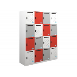 Tủ sắt locker khoá số TU984-4KS The One 16 khoang cánh mở để đồ hiện đại