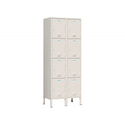 Tủ sắt locker TU994-2K The One 8 khoang cánh mở trắng ngà cao cấp