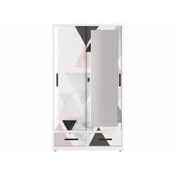 Tủ quần áo sắt TU19B2C2UV The One 2 cánh lùa rộng 110cm có gương lớn