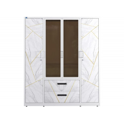 Tủ quần áo sắt TU20B3C4GUV The One 4 cánh có kính rộng 167cm