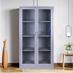 Tủ sắt văn phòng TU09K2CKSL cánh kính mở hàn liền nguyên chiếc giá rẻ