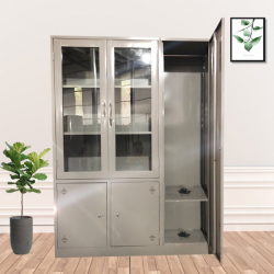 Tủ sắt văn phòng TU09K5CKQA hàn liền nguyên chiếc treo quần áo giá rẻ