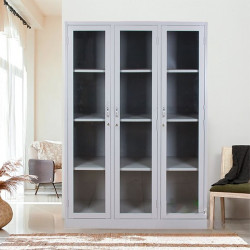 Tủ sắt văn phòng TU09K9CKSL 3 cánh kính hàn liền nguyên chiếc giá rẻ