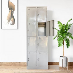 Tủ sắt locker TU984-2KSL 8 khoang để đồ hàn liền nguyên chiếc giá rẻ
