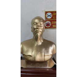Tượng chân dung Bác Hồ thạch cao nhũ đồng cao 70/80cm giá tốt