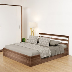 Giường ngủ gỗ công nghiệp trang trí cải đầu kẻ trắng đẹp giá rẻ GCN13