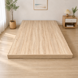 Giường ngủ bệt kiểu nhật gỗ MDF không đầu giường cao 12cm GCN17