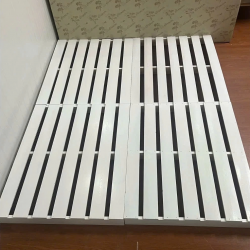 Giường pallet gỗ tự nhiên ghép tấm sơn PU cao 10cm đẹp giá rẻ GPL01