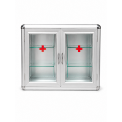 Tủ thuốc y tế nhôm kính 2 cánh mở TT03