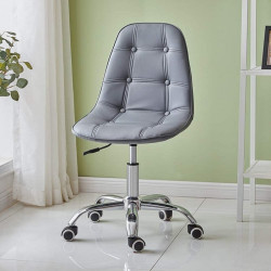 Ghế xoay chân bánh xe Eames đệm da bọc cúc nhiều màu GCF04X không tay cho cafe, spa, văn phòng giá rẻ