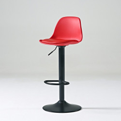 Ghế bar cafe xoay Eames nhựa đệm da chân đen GCF05BĐ nhiều màu giá rẻ